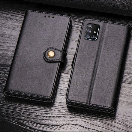 Folio-fodral För Samsung Galaxy A71 5G Faux Läder Och Vintagelås