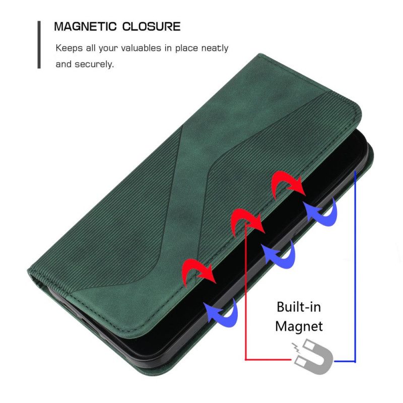 Folio-fodral För Samsung Galaxy A71 5G Läderfodral S-design Läderstil