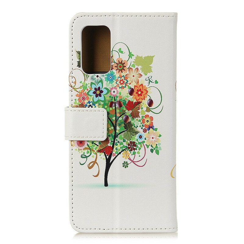 Folio-fodral För Samsung Galaxy A71 Blommande Träd