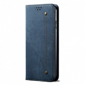 Folio-fodral För Samsung Galaxy A72 4G / 5G Läderfodral Denimtyg