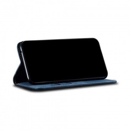 Folio-fodral För Samsung Galaxy A72 4G / 5G Läderfodral Denimtyg