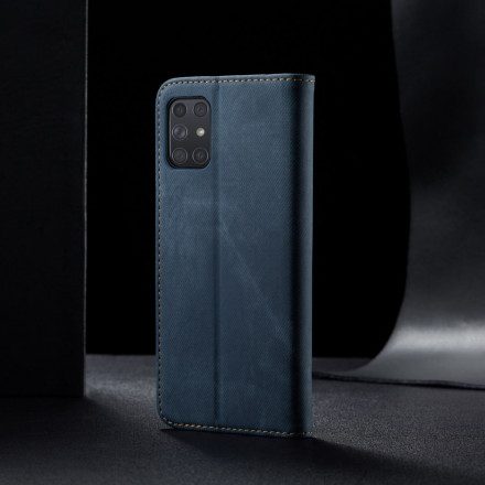 Folio-fodral För Samsung Galaxy A72 4G / 5G Läderfodral Denimtyg