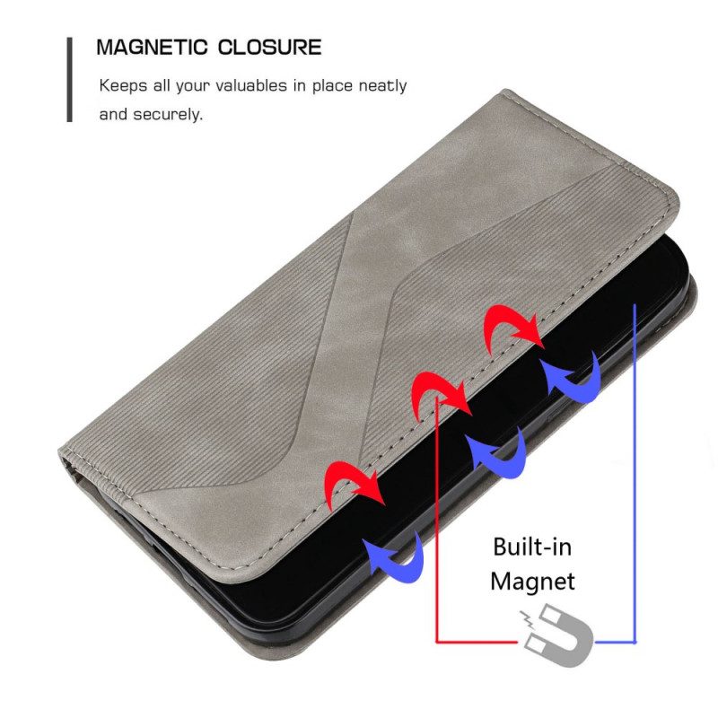 Folio-fodral För Samsung Galaxy A72 4G / 5G Läderfodral S-design Läderstil