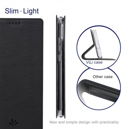 Folio-fodral För Samsung Galaxy A72 4G / 5G Läderfodral Vili Dmx Texturerad