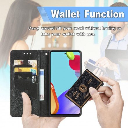 Folio-fodral För Samsung Galaxy A72 4G / 5G Medelålders Mandala