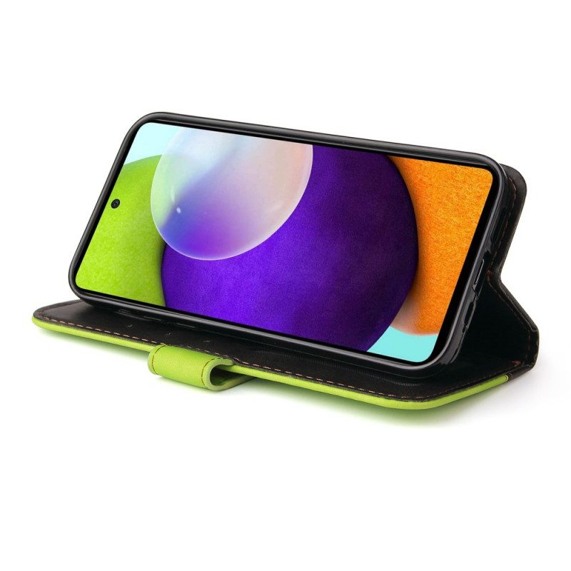 Folio-fodral För Samsung Galaxy A72 4G / 5G Tvåfärgad