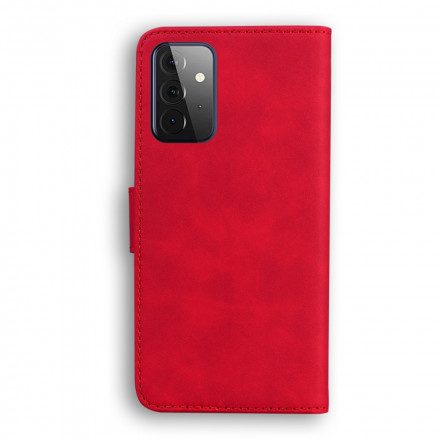 Folio-fodral För Samsung Galaxy A72 4G / 5G Vintage Couture Läderstil