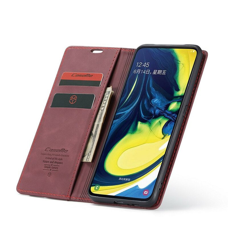 Folio-fodral För Samsung Galaxy A90 / A80 Läderfodral Caseme Konstläder