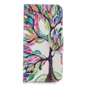 Folio-fodral För Samsung Galaxy J4 Plus Färgat Träd