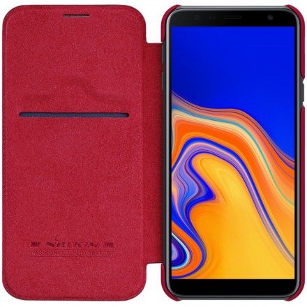 Folio-fodral För Samsung Galaxy J4 Plus Läderfodral Nillkin Qin-serien