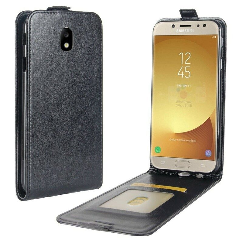 Folio-fodral För Samsung Galaxy J5 2017 Läderfodral Vikbar Lädereffekt