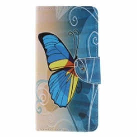 Folio-fodral För Samsung Galaxy J6 Plus Fjärilar Och Blommor