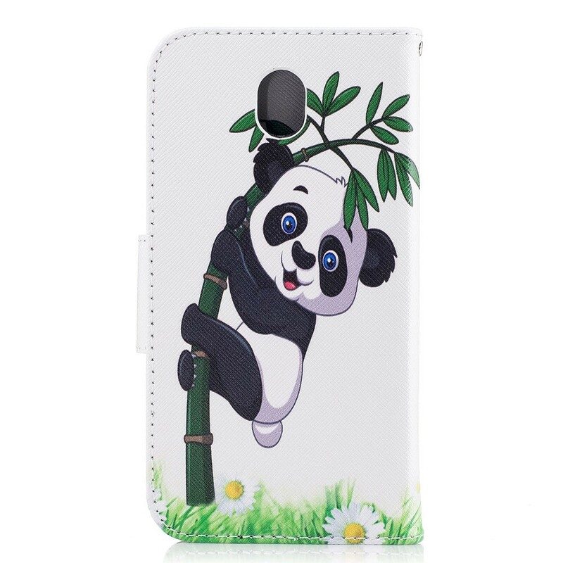 Folio-fodral För Samsung Galaxy J7 2017 Panda På Bambu