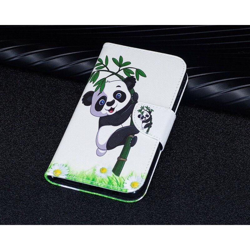 Folio-fodral För Samsung Galaxy J7 2017 Panda På Bambu
