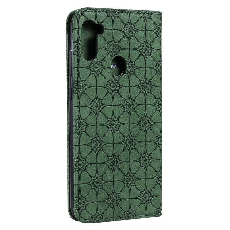 Folio-fodral För Samsung Galaxy M11 Läderfodral Barockblommor