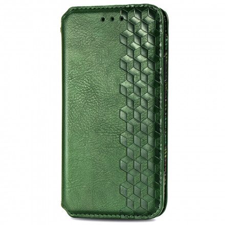 Folio-fodral För Samsung Galaxy M11 Läderfodral Diamond Texture Lädereffekt