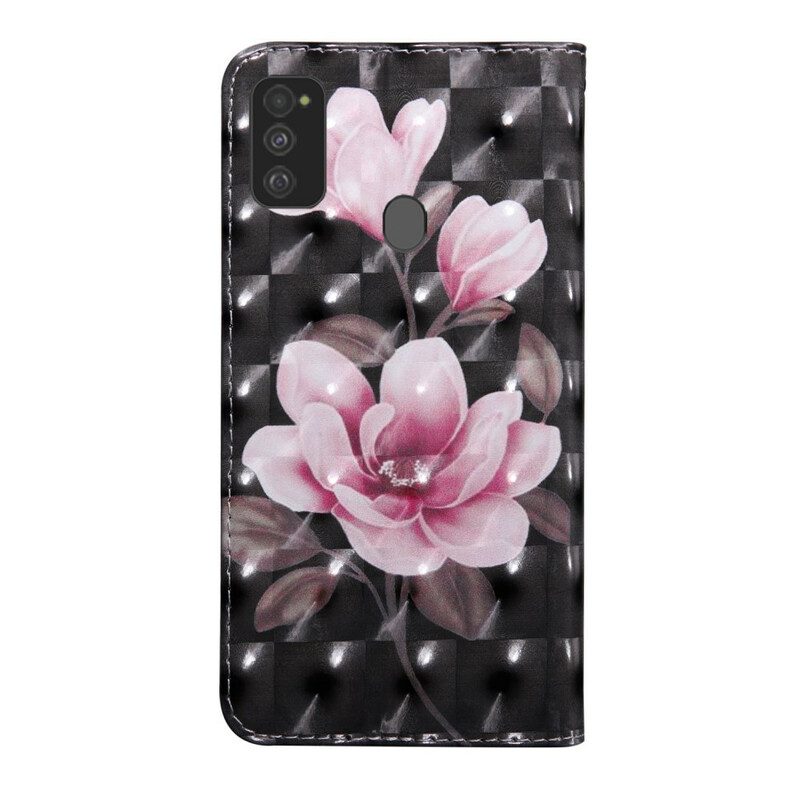 Folio-fodral För Samsung Galaxy M21 Blomblommor