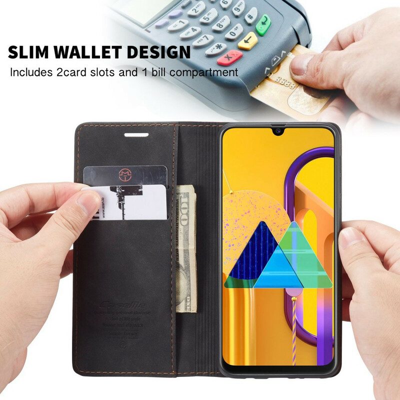 Folio-fodral För Samsung Galaxy M21 Läderfodral Caseme Konstläder