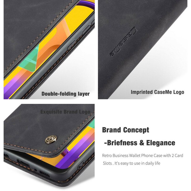 Folio-fodral För Samsung Galaxy M21 Läderfodral Caseme Konstläder