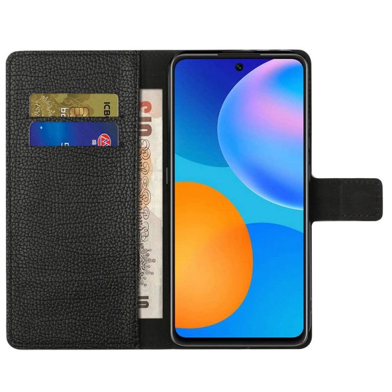 Folio-fodral För Samsung Galaxy M23 5G Lichi-läderstruktur