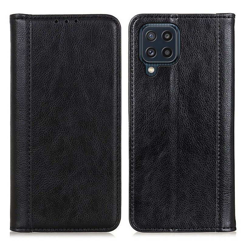 Folio-fodral För Samsung Galaxy M32 Läderfodral Elegance Split Litchi Läder