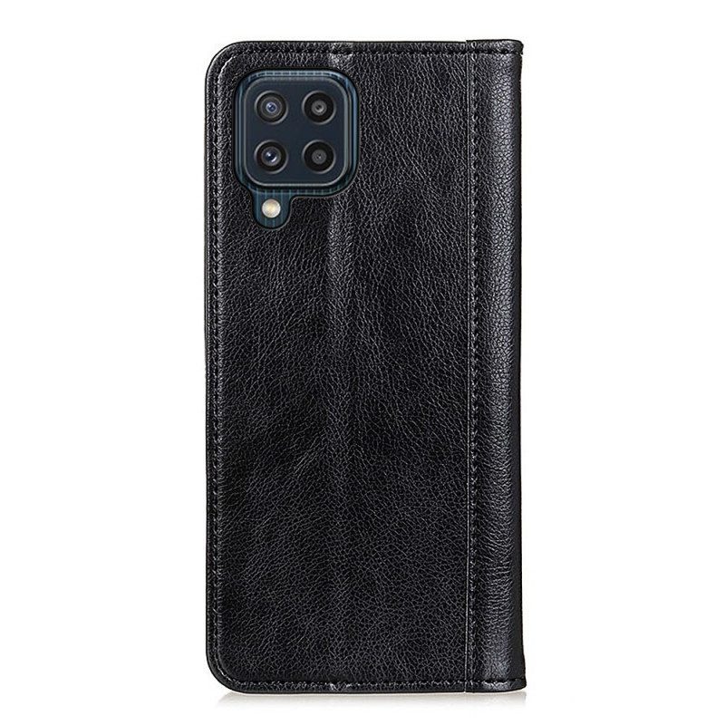 Folio-fodral För Samsung Galaxy M32 Läderfodral Elegance Split Litchi Läder