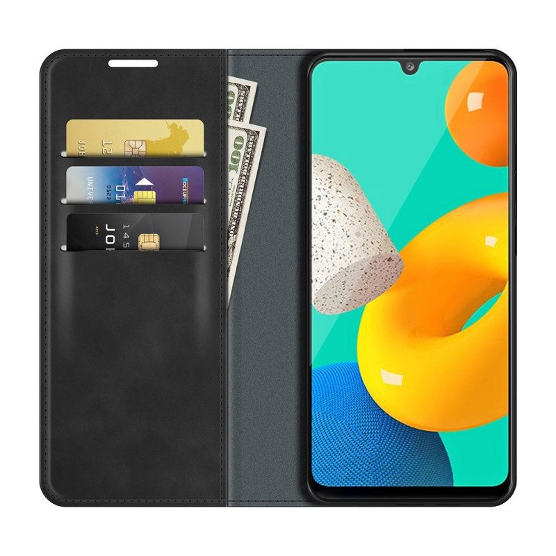 Folio-fodral För Samsung Galaxy M32 Läderfodral Stil Läderdesign