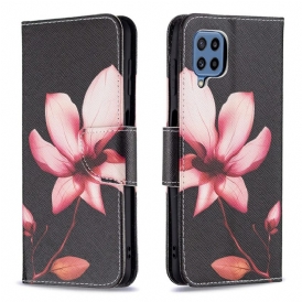 Folio-fodral För Samsung Galaxy M32 Rosa Blomma