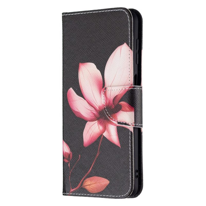 Folio-fodral För Samsung Galaxy M32 Rosa Blomma