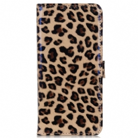 Folio-fodral För Samsung Galaxy M33 5G Lilla Leopardeffekten