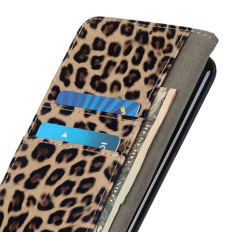 Folio-fodral För Samsung Galaxy M33 5G Lilla Leopardeffekten