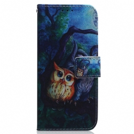 Folio-fodral För Samsung Galaxy M33 5G Ugglamålning