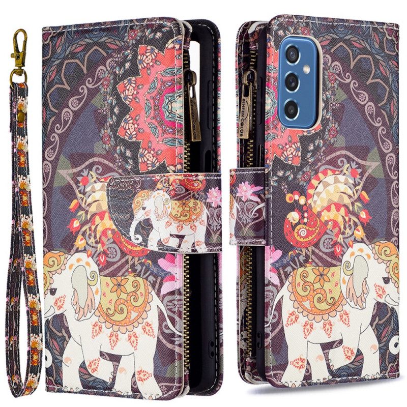 Folio-fodral För Samsung Galaxy M52 5G Hindu Elefant