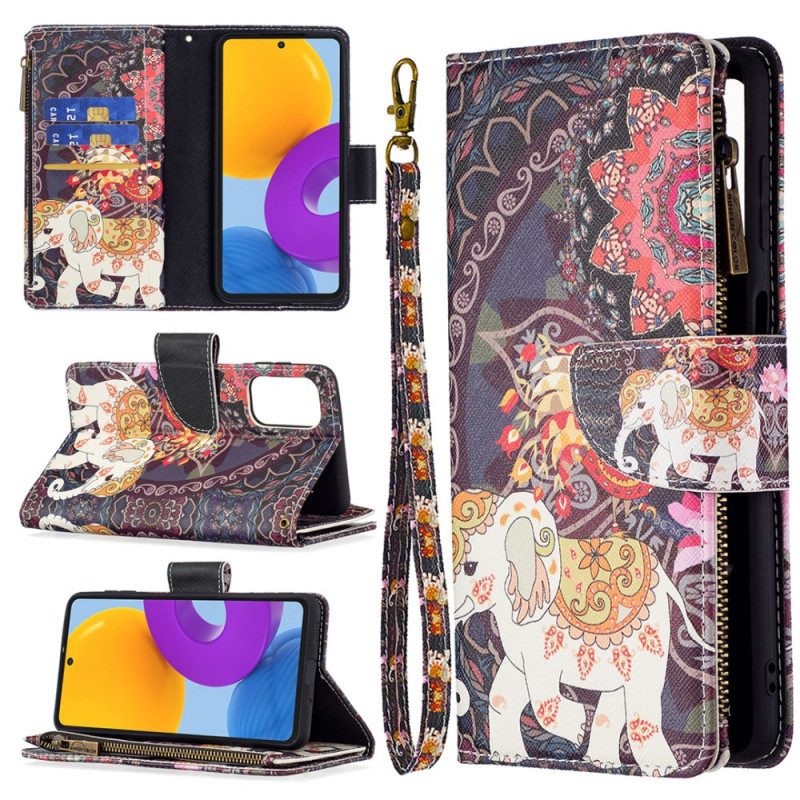 Folio-fodral För Samsung Galaxy M52 5G Hindu Elefant