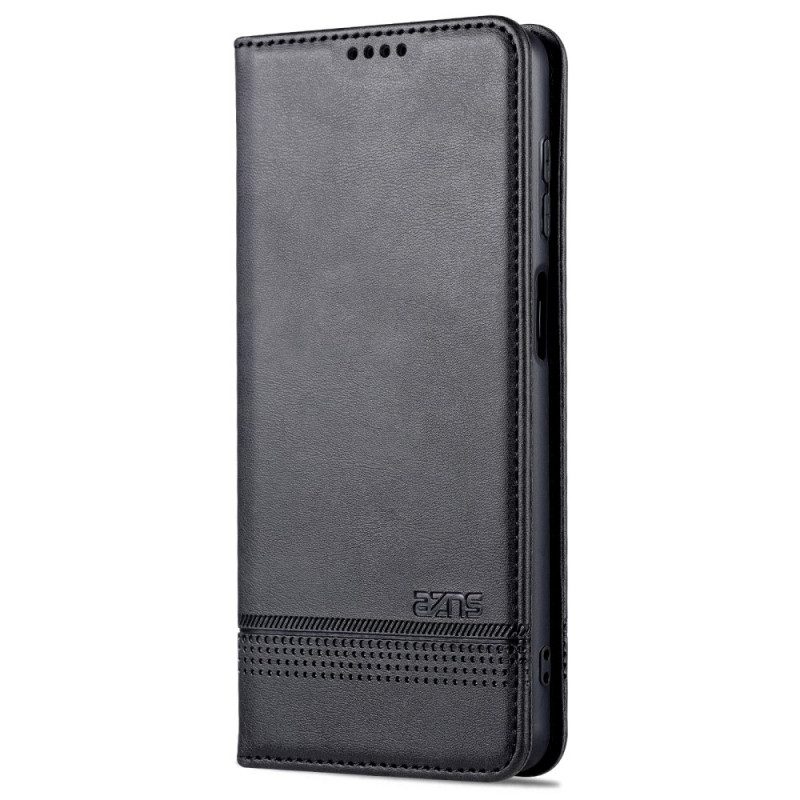 Folio-fodral För Samsung Galaxy M52 5G Läderfodral Azns Lädereffekt