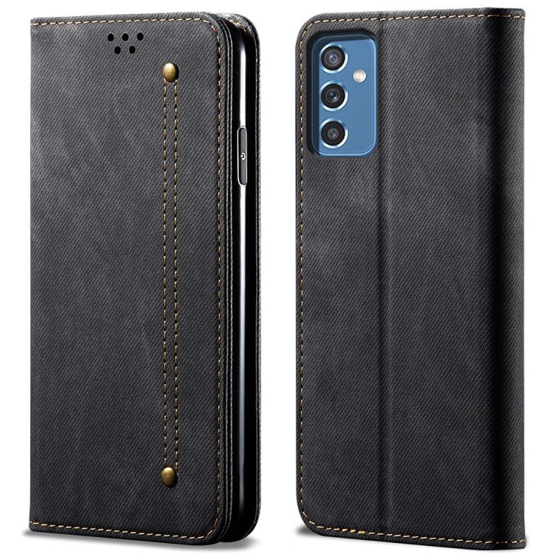 Folio-fodral För Samsung Galaxy M52 5G Läderfodral Denimtyg