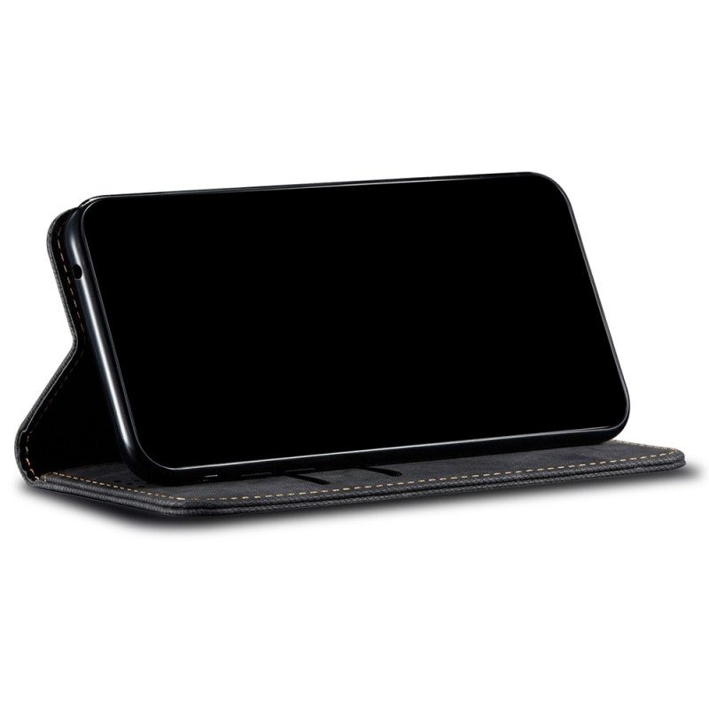 Folio-fodral För Samsung Galaxy M52 5G Läderfodral Denimtyg