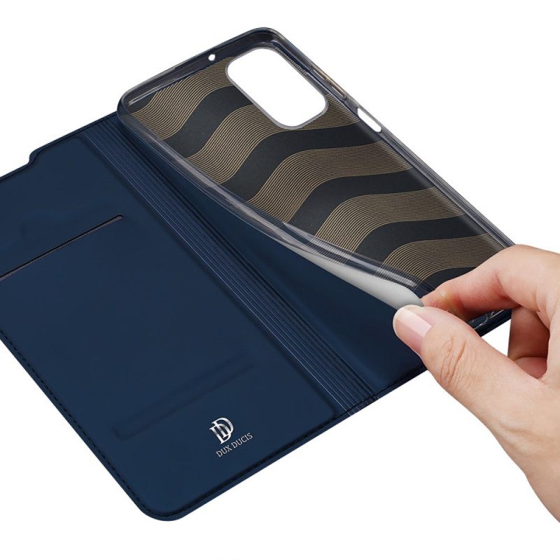 Folio-fodral För Samsung Galaxy M52 5G Läderfodral Dux Ducis Pro Skin