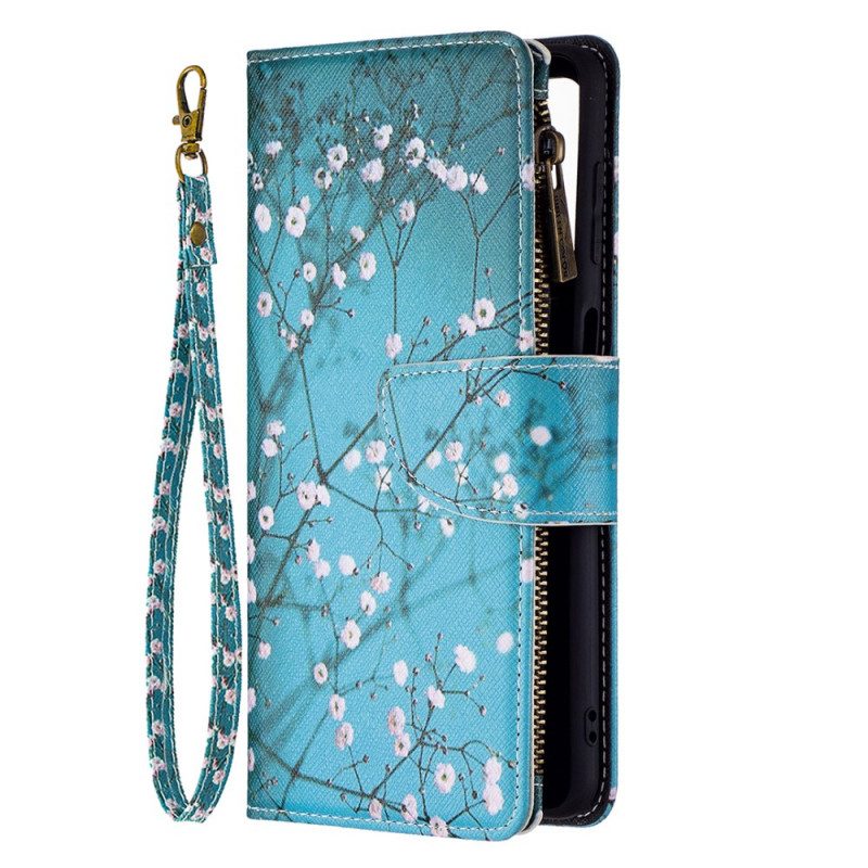 Folio-fodral För Samsung Galaxy M52 5G Midnight Lily Of The Valley