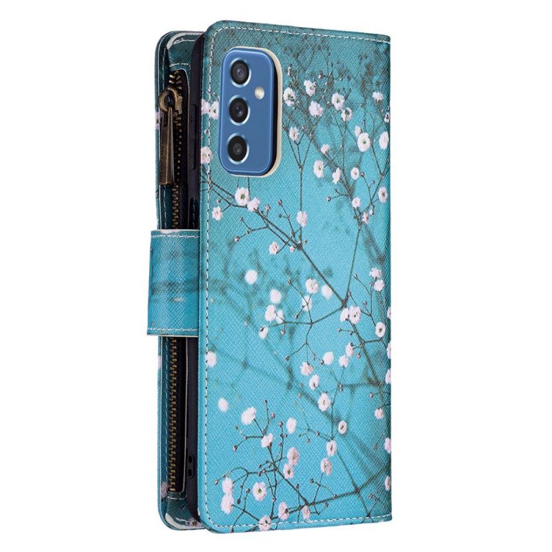 Folio-fodral För Samsung Galaxy M52 5G Midnight Lily Of The Valley