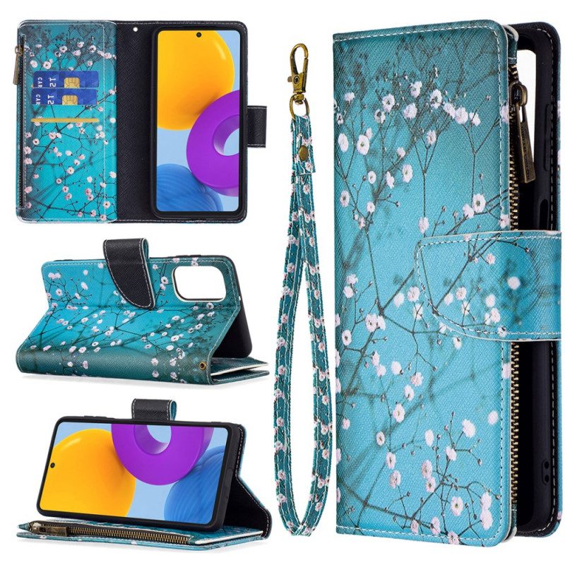 Folio-fodral För Samsung Galaxy M52 5G Midnight Lily Of The Valley