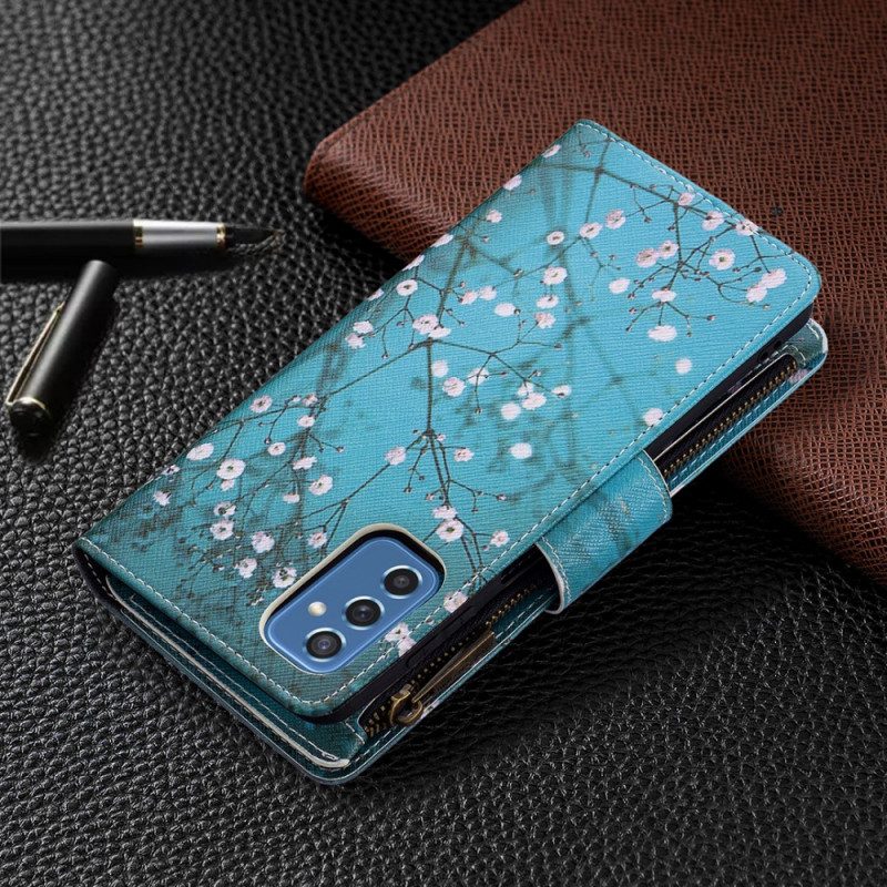 Folio-fodral För Samsung Galaxy M52 5G Midnight Lily Of The Valley