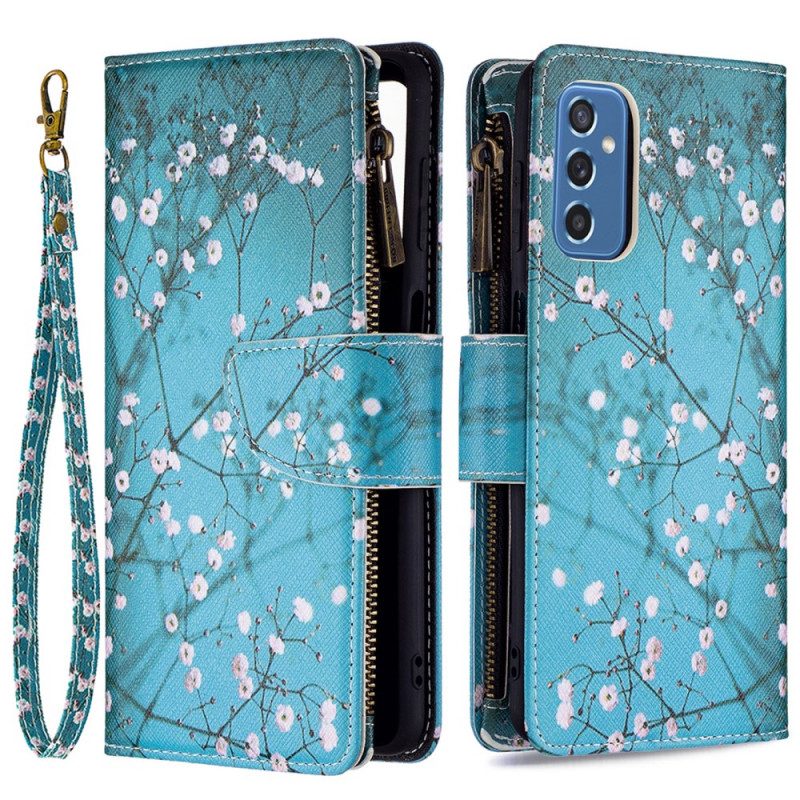 Folio-fodral För Samsung Galaxy M52 5G Midnight Lily Of The Valley