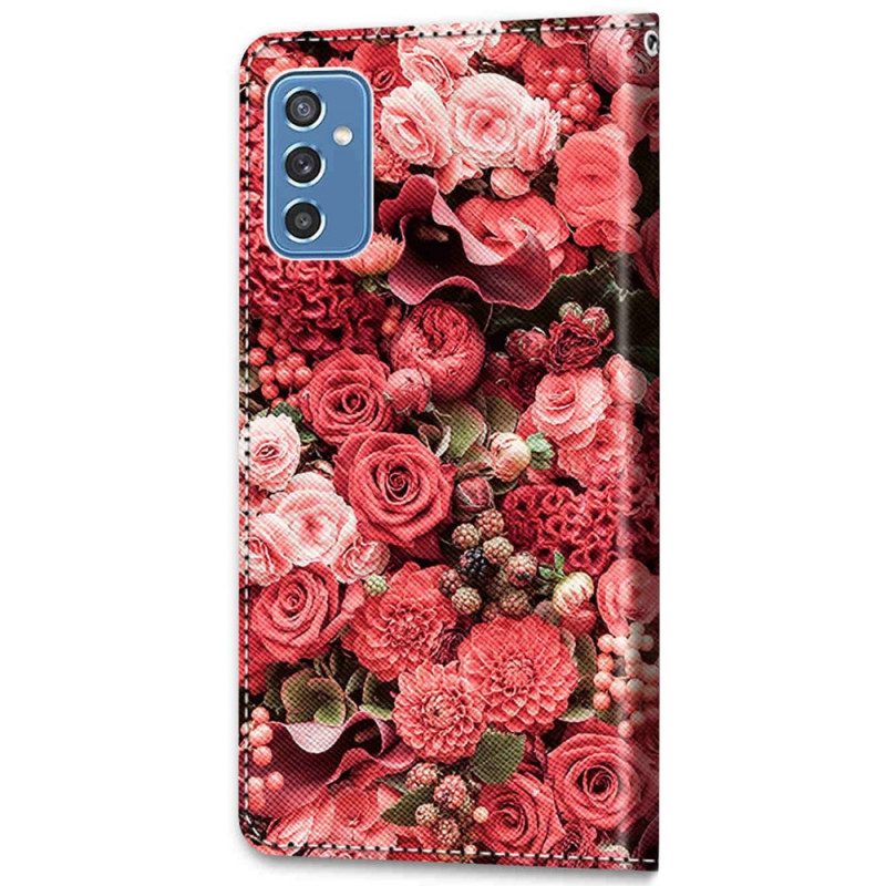 Folio-fodral För Samsung Galaxy M52 5G Miljoner Rosor