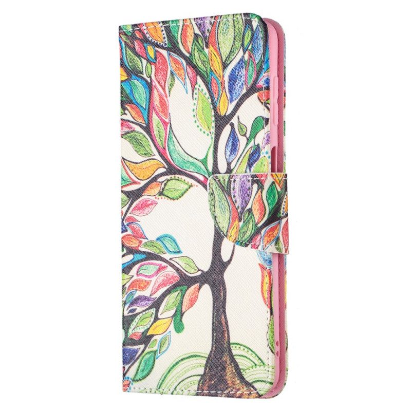 Folio-fodral För Samsung Galaxy M52 5G Regnbågsträd