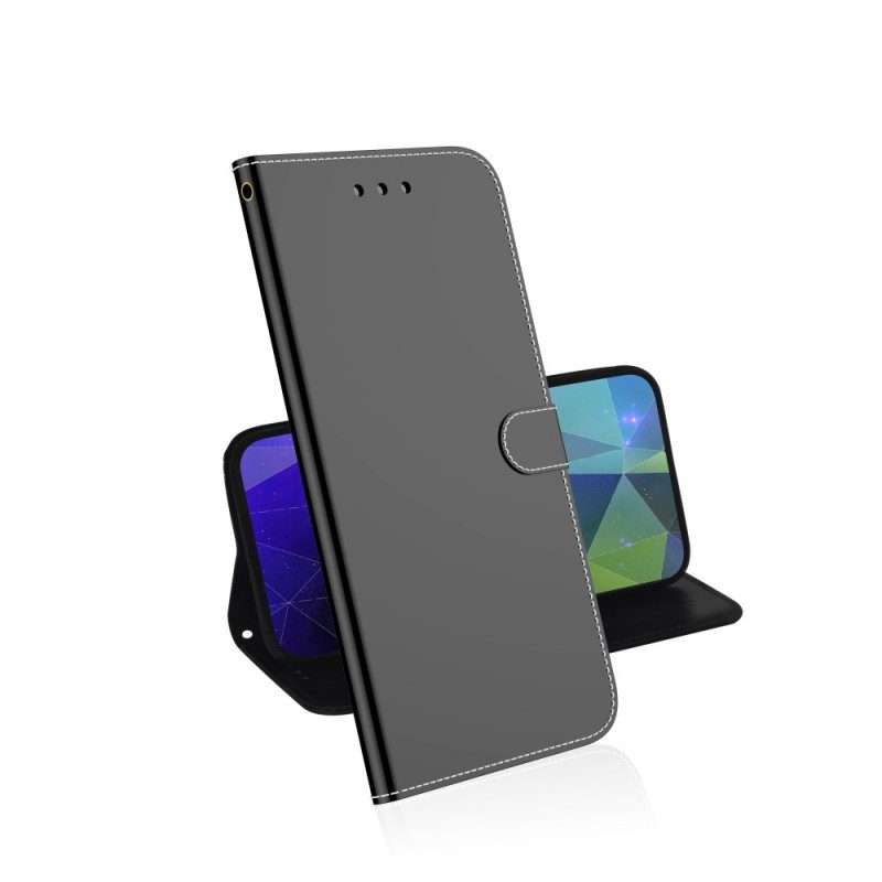 Folio-fodral För Samsung Galaxy M52 5G Spegel Konstläder