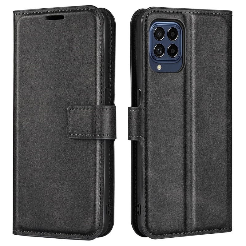 Folio-fodral För Samsung Galaxy M53 5G Extrem Slim Lädereffekt
