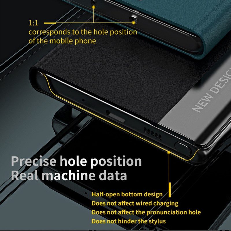 Folio-fodral För Samsung Galaxy M53 5G Läderfodral Faux Läder Ny Design