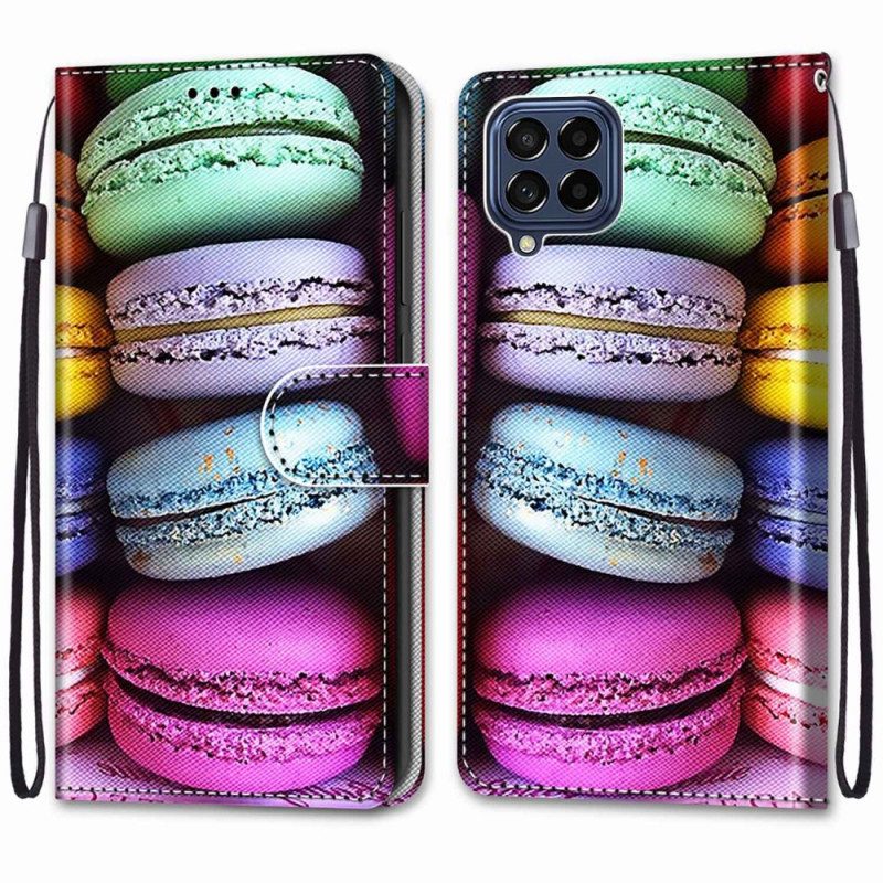 Folio-fodral För Samsung Galaxy M53 5G Macaroons