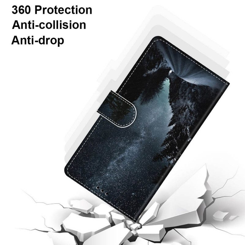 Folio-fodral För Samsung Galaxy M53 5G Med Kedjar Remlandskap